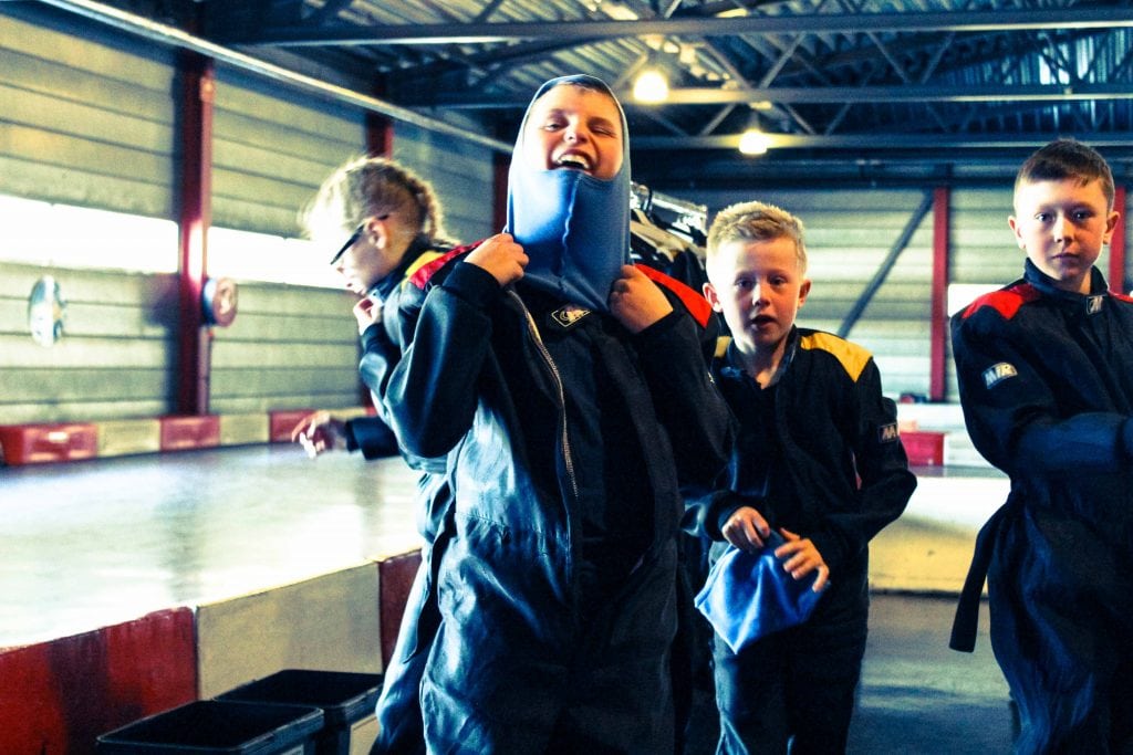 Bursdagsbarn i gokart