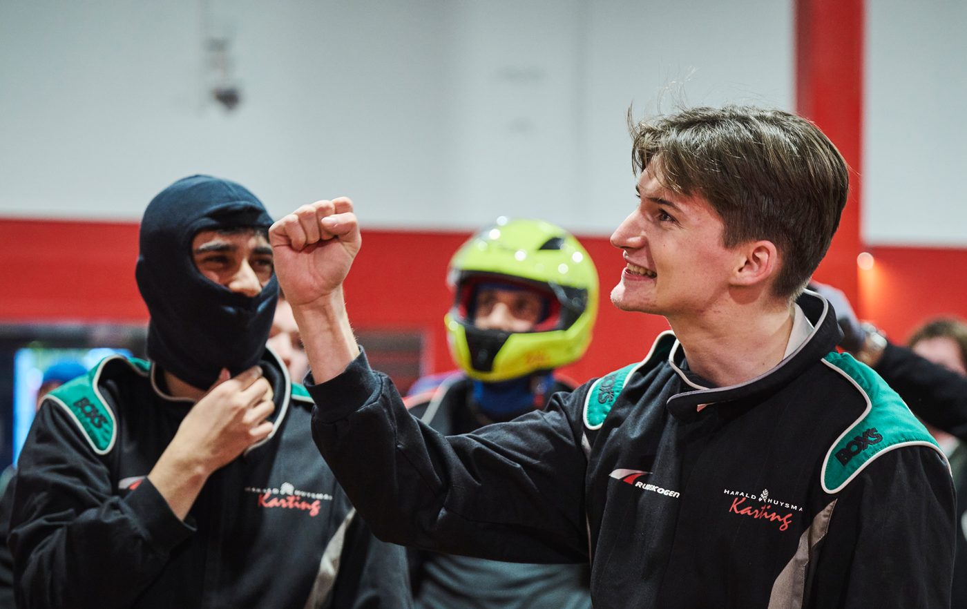 Jubel etter Grand Prix-finalen hos Harald Huysman Karting